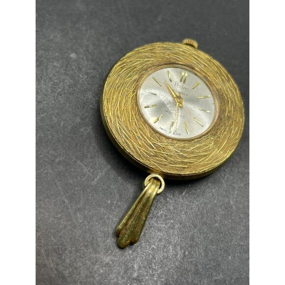 Arnex Pedre 17 Jewel Pendant Watch Incabloc Swiss Made Gold Plated 10 Microns - Picture 2 of 11